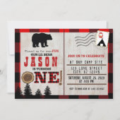 Flannel Little Beer Wild One 1e verjaardag Kaart (Voorkant)