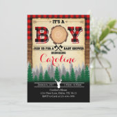 Flannel Lumberjack Baby shower Uitnodiging (Staand voorkant)