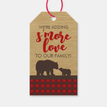 Flannel Mama Beer S'more Liefde Favor Tags