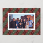 Flannel Merry kerst Gingham Ugly Sweeter Pset Feestdagenkaart (Voorkant)