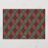 Flannel Merry kerst Gingham Ugly Sweeter Pset Feestdagenkaart (Achterkant)