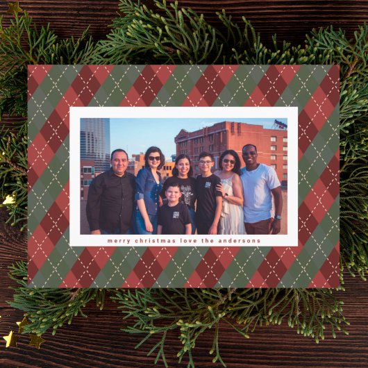 Flannel Merry kerst Gingham Ugly Sweeter Pset Feestdagenkaart