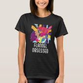 Flannel Obsoned bisexual Rainbow Pride Bisexualit T-shirt (Voorkant)