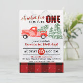 Flannel Oh, wat leuk dat het een 1e verjaardag wor Kaart (Staand voorkant)