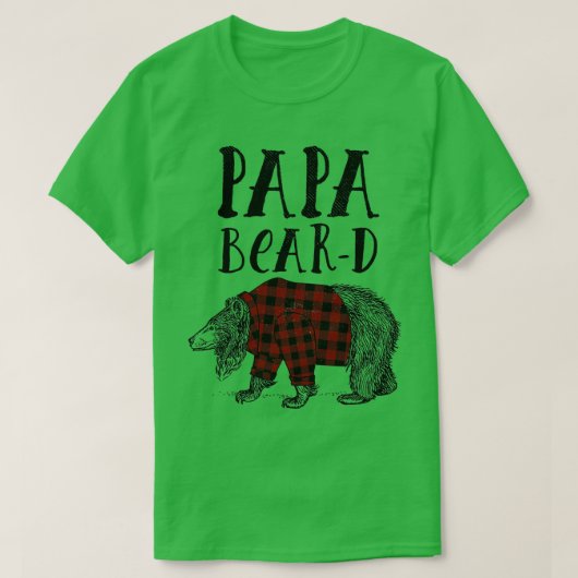 Flannel Papa Beer Beard 1 T-shirt (Design voorkant)