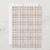 Flannel Plaid Vakantie Fotokaart Aankondiging (Achterkant)