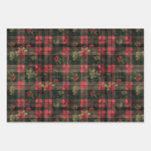 Flannel Plaid Winter Holiday Gift Inpakpapier Vel (Voorkant 2)