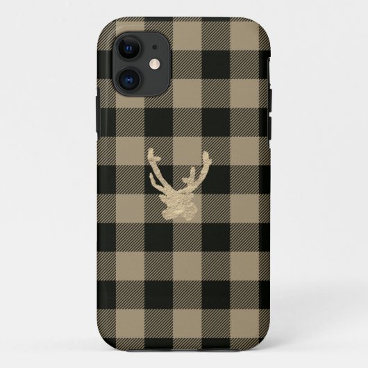 Flannel Reindeer iPhone case (Achterkant)
