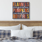 Flannel Sweaters Herfst Favorieten Word Art Canvas Afdruk (Insitu (Slaapkamer))