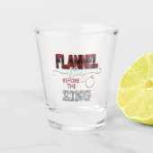 Flannel vling voor Ring Shot Glass - Rood Shot Glas (Voorkant)