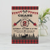 Flannel Wood Stump Forest Wilderday Kaart (Staand voorkant)