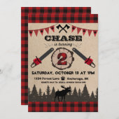 Flannel Wood Stump Forest Wilderday Kaart (Voorkant / Achterkant)