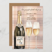 Flannels en Fizz NeuFlat Vakantie Party Uitnodigin Feestdagenkaart (Voorkant / Achterkant)
