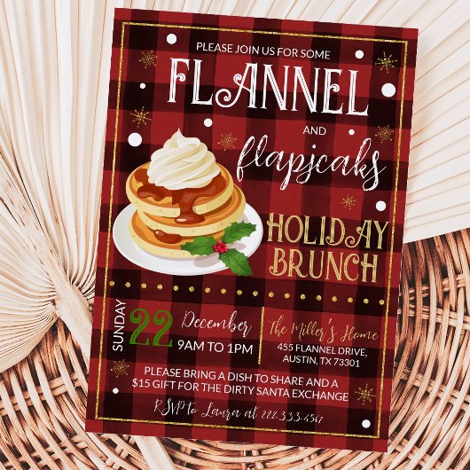 Flannels Flapjacks Kerstfeest Kaart