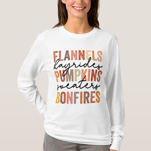 Flannels Hayrides Pumpkins  Sweaters Bonfir (Voorkant)