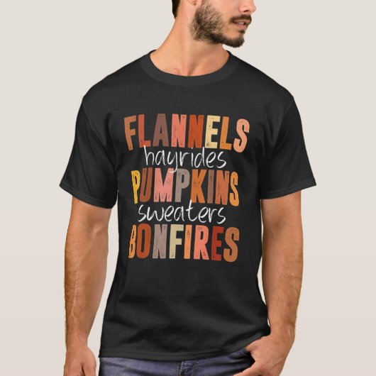 Flannels Hayrides Pumpkins Sweaters Bonfire Herfst (Voorkant)