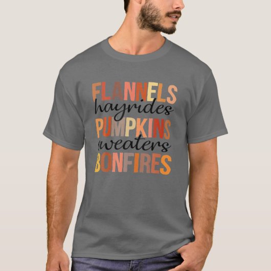 Flannels Hayrides Pumpkins Sweaters Bonfires Fall (Voorkant)
