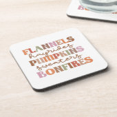 Flannels Pumpkins Bonfire Bier Onderzetter (Linkerzijde)