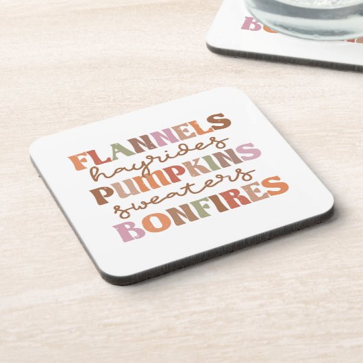 Flannels Pumpkins Bonfire Bier Onderzetter (Linkerzijde)