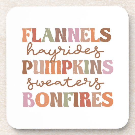 Flannels Pumpkins Bonfire Bier Onderzetter (Voorkant)