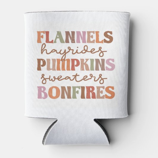 Flannels Pumpkins Bonfire Blikjeskoeler (Voorkant)