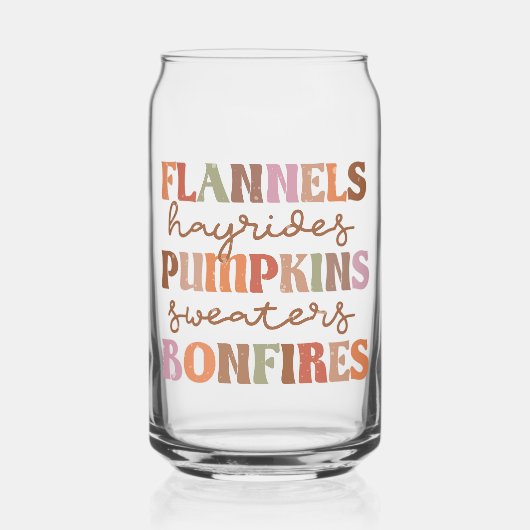 Flannels Pumpkins Bonfire Blikvorm Glas (Voorkant)