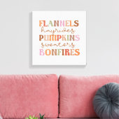 Flannels Pumpkins Bonfire Canvas Afdruk (Insitu (Woonkamer))