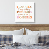 Flannels Pumpkins Bonfire Canvas Afdruk (Insitu (Slaapkamer))