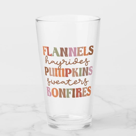 Flannels Pumpkins Bonfire Glas (Voorkant)