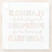 Flannels Pumpkins Bonfire Glazen Onderzetter (Achterkant)