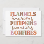 Flannels Pumpkins Bonfire Kaart (Voorkant)