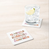 Flannels Pumpkins Bonfire Kartonnen Onderzetters (Insitu)