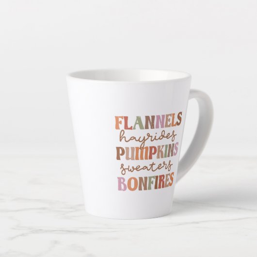 Flannels Pumpkins Bonfire Latte Mok (Rechterhoek)