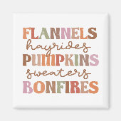 Flannels Pumpkins Bonfire Magneet (Voorkant)