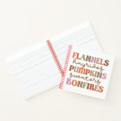 Flannels Pumpkins Bonfire Notitieboek (Binnen)