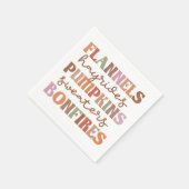 Flannels Pumpkins Bonfire Servet (Hoek)