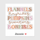 Flannels Pumpkins Bonfire Sticker (Vel)