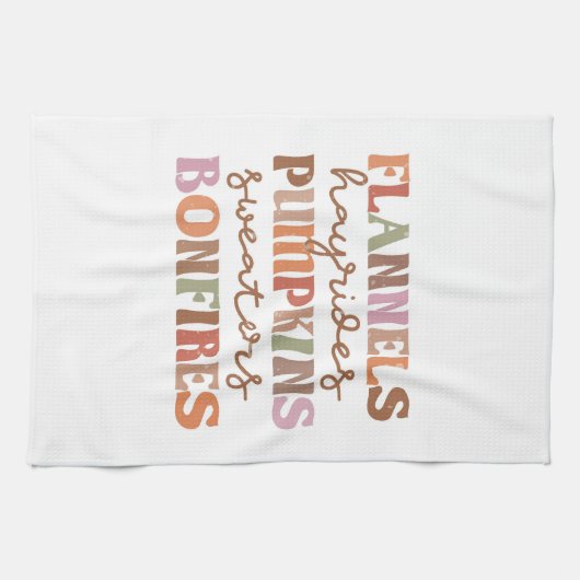 Flannels Pumpkins Bonfire Theedoek (Horizontaal)