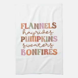 Flannels Pumpkins Bonfire Theedoek