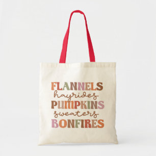 Flannels Pumpkins Bonfire Tote Bag