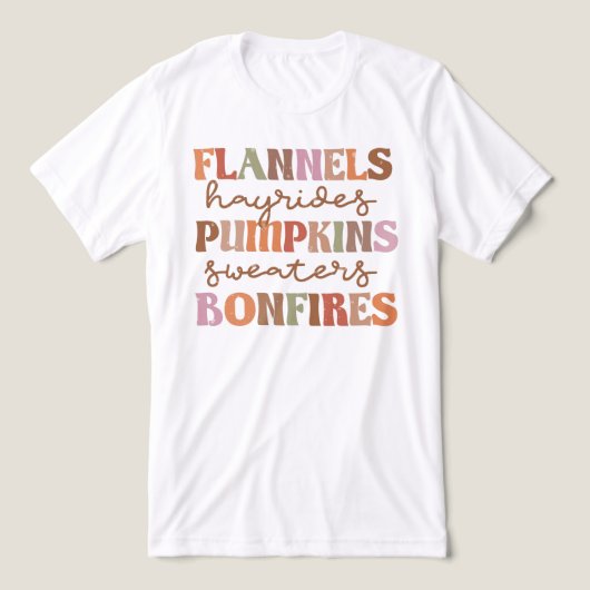 Flannels Pumpkins Bonfire Tri-Blend Shirt (Design voorkant)
