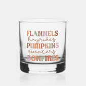 Flannels Pumpkins Bonfire Whisky Glas (Voorkant)