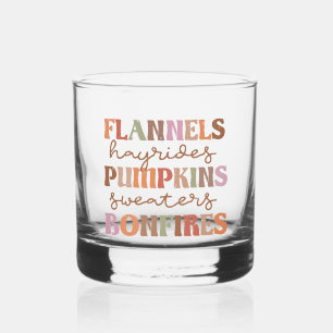 Flannels Pumpkins Bonfire Whisky Glas
