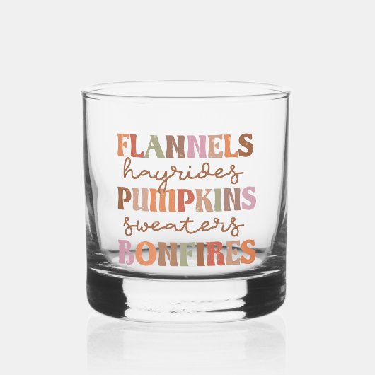 Flannels Pumpkins Bonfire Whisky Glas (Voorkant)