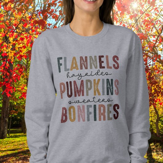Flannen, Pompoenen, Hayrides, Bonfires, Herfst Trui