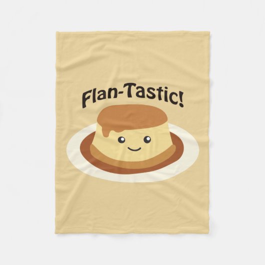 Flantastisch! Cute flan Fleece Deken (Voorkant)