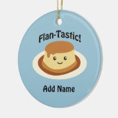 Flantastisch! Cute flan Keramisch Ornament (Links)