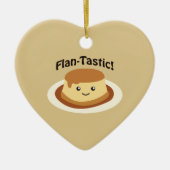 Flantastisch! Cute flan Keramisch Ornament (Voorkant)