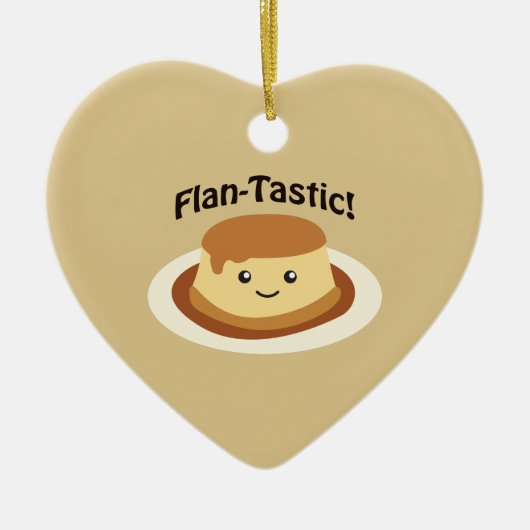 Flantastisch! Cute flan Keramisch Ornament (Voorkant)