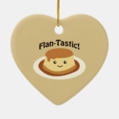 Flantastisch! Cute flan Keramisch Ornament (Achterkant)